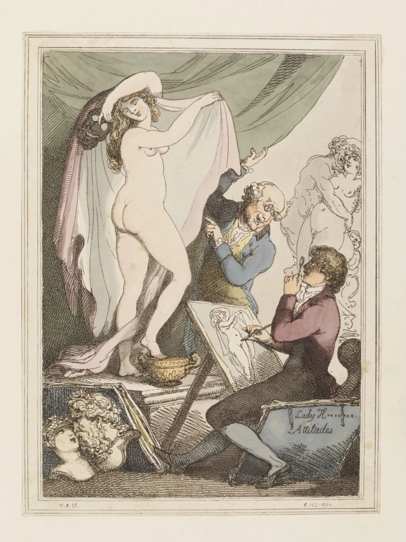 Thomas Rowlandson-9-Atteggiamenti di Lady Hamilton